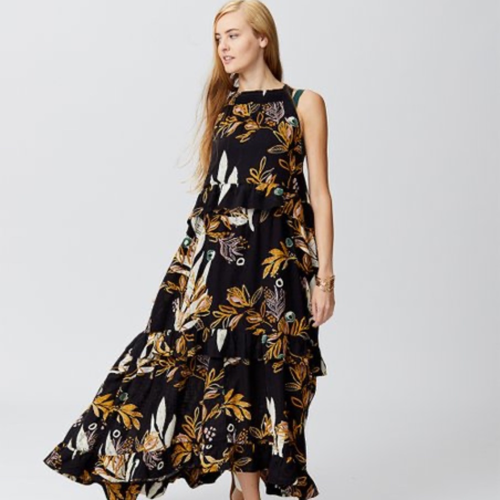Free People Floral Anita Printed Maxi Dress. Size Large.